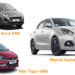 Tata Tigor vs Hyundai Aura vs Maruti Suzuki Dzire