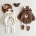 thesparkshop.in: bear design long sleeve baby jumpsuit
