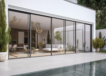 Aluminium glass doors