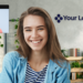 virtual office background with logo