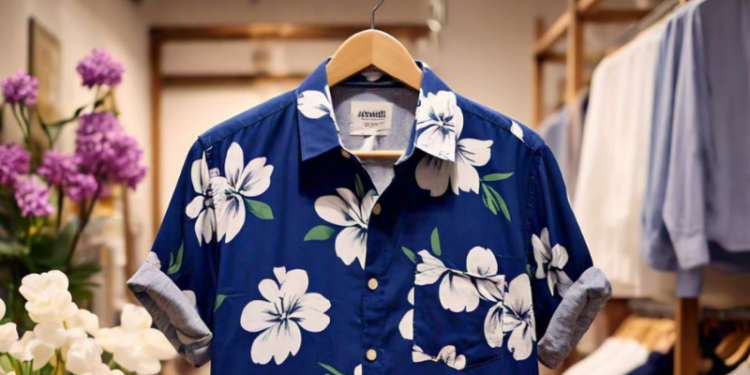 Thespark Shop Flower Style Casual Men Shirt